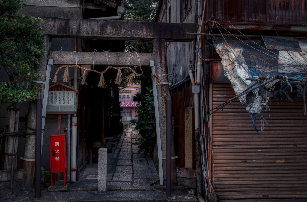 とある神社の参道の写真